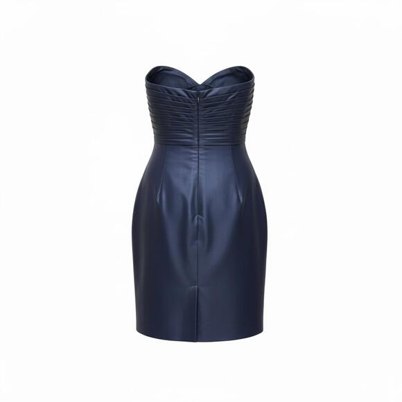J.Crew Kristin Blue Silk Taffeta Strapless Dress | A-Line Cocktail| Women's SZ8 - Picture 2 of 9